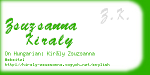 zsuzsanna kiraly business card