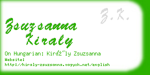 zsuzsanna kiraly business card